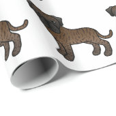 ブリンドルイングリッシュマスティフかわいい漫画の犬のパターン ラッピングペーパー (ロールコーナー)