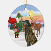 ブリンドルグレイハウンドのための治療 セラミックオーナメント (左)