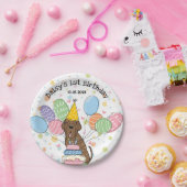 ブリンドルナポリタン犬の誕生日パーティー ペーパープレート (パーティー)