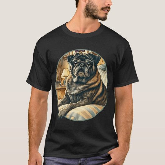 ブリンドルパグ Tシャツ (正面)