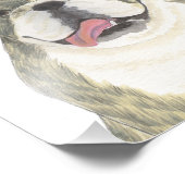 ブリンドルパーソナライズされたイングリッシュブルドッグアート フォトプリント (角)