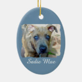 ブリンドルピットブルパピーby Shirley Taylor セラミックオーナメント (裏面)