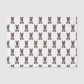 ブリンドルフランスのブルドッグ/フランスかわいい犬パターン 薄葉紙 (正面)