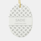 ブリンドルフランスのブルドッグ/フランスかわいい犬&文字 セラミックオーナメント (裏面)