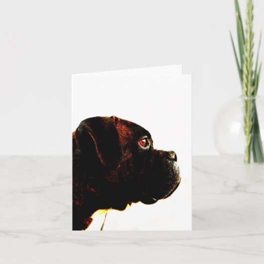 ブリンドルボクサーのグリーティングカード カード (正面)