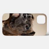 ブリンドルボクサーの子犬が不思議そうに見上げる。 Case-Mate iPhoneケース (裏面 (横))