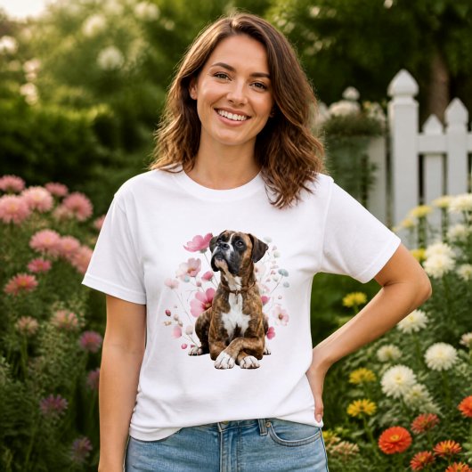 ブリンドルボクサー犬とはな Tシャツ