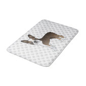 ブリンドルボストンテリア漫画の犬イラストレーション バスマット (アングル)