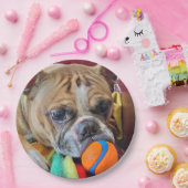 ブリンドルボストンテリア紙プレート ペーパープレート (パーティー)