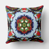 ブリンドル万華鏡のように千変万化するパターン クッション (裏面)