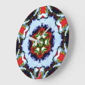 ブリンドル万華鏡のように千変万化するパターン ラージ壁時計 (傾斜)