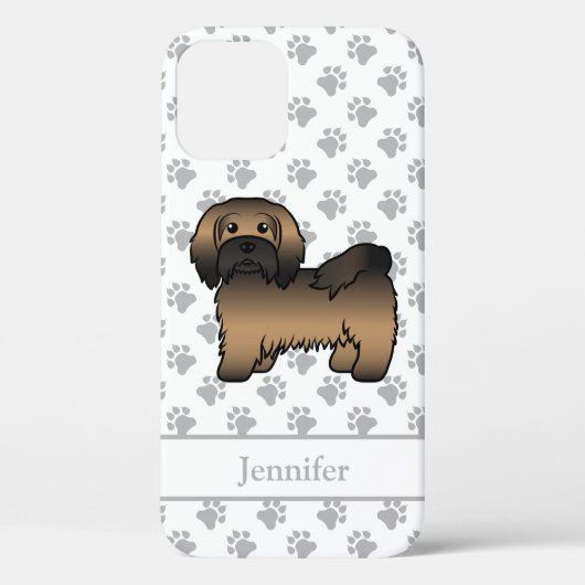 ブリンドル+ハバニーズ+かわいい+キャラクター犬+名前 Case-Mate iPhoneケース (裏面)