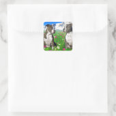 ブリンドル&ブルー（犬）スタッフォード&ピットブルドッグス スクエアシール (バッグ)