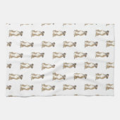 ブリンドル&ホワイトボクサードッグ キッチンタオル (横)