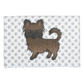 ブリンドル+ロングコート+チワワ+漫画+犬+足 枕カバー (正面右)