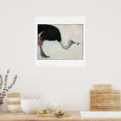 ブリンバーナードによるダチョウとハミングバード ポスター (キッチン)