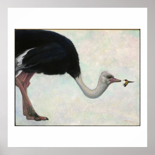 ブリンバーナードによるダチョウとハミングバード ポスター (正面)