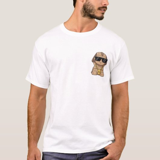 ブリンブリンのサングラス姿のスフィンクス Tシャツ (正面)