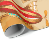 ブリンプ/ヴィンテージ飛行機 ラッピングペーパー (ロールコーナー)