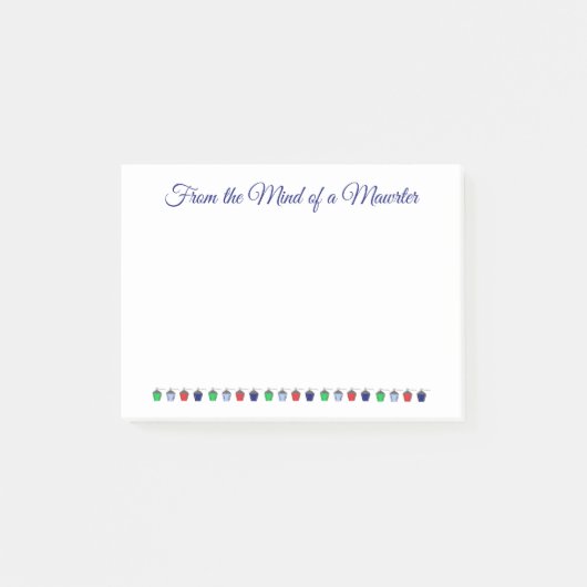 ブリン・マー色の提灯 ポストイット (正面)