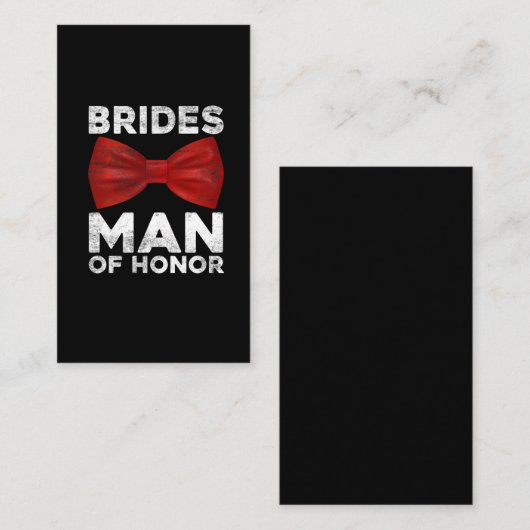 ブリーおもしろいドマン結婚ブライダルパーティ引用文 名刺 (正面/裏面)