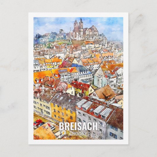 ブリーザックドイツ旅行プレイスウォーターカラー ポストカード (正面)