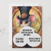 ブリースノート スチームパンク 動物 オーダーメイド名 招待状 (裏面)