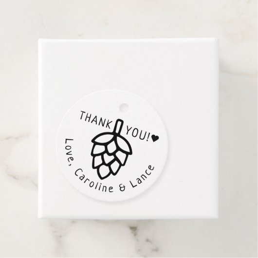 ブリーズウィーウィズビールホップクラフトウェディングシャワー フェイバータグ (インサイチュ)