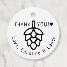 ブリーズウィーウィズビールホップクラフトウェディングシャワー フェイバータグ