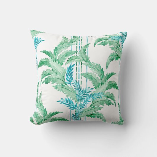 ブリーズクールブルーとグリーンウォーターの色離れの クッション (正面)