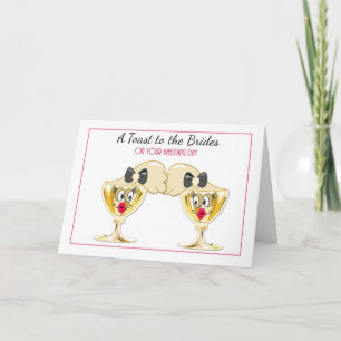 ブリーズシャンパントースト結婚レズビアンおめでとう カード