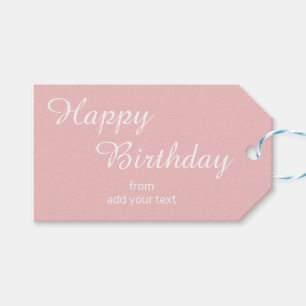ブリーズピンク誕生日ギフトラベル ギフトタグ