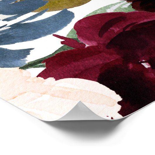 ブリーズブルゴーニュ結婚ー海軍の歓迎サイン ポスター (角)