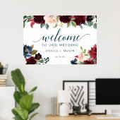 ブリーズブルゴーニュ結婚ー海軍の歓迎サイン ポスター (ホームオフィス)