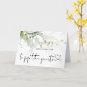 ブリーズメイドポップ・アートのの質問メイド・オブ・オーナー(花嫁付き添い人) カード (黄色い花)