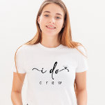 ブリーズメイドミニマルバチェロレッテ Tシャツ<br><div class="desc">Bridesmaid MinimalistのバチェロレッテTシャツお洒落は、ブライダルパーティに適した選択と選択が可能でモダンす。「I Do」のスクリプトを備えたシンプルデザインブラックのエレガントを搭載した。ミニマルなスタイルと繊細なダイアモンドのアクセントで、このシャツはバチェロレッテお祝いや思いやりあるウェディングパーティーの贈り物に最適だ。あなたの大きな日にあなたの花嫁の祝ためのシックで控えめな方法である。</div>