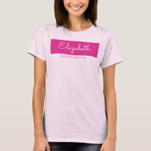 ブリーズメイド女子モダンピンク淡い色のバチェロレッテ Tシャツ