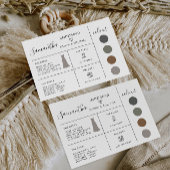 ブリーズメイド情報カード、ミニマルブライダルパーティ 招待状