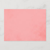 ブリーズメイド招待状ピンクとグリーンフローラ インビテーションポストカード (裏面)