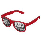 ブリーズメイド結婚式の引き出物白黒レッドネームA02A レトロサングラス (アングル)