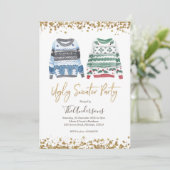 ブリーセーターパーティークリスマスホリデー招待状 招待状 (スタンド正面)