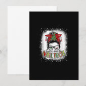 ブリーチしたサンタの最も愛するネイルテクノロジー メッシーな髪の束　クリス 招待状 (正面/裏面)