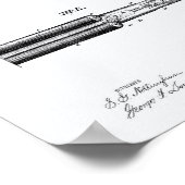 ブリーチローディングガン1883特許芸術 – ホワイト紙 ポスター (角)