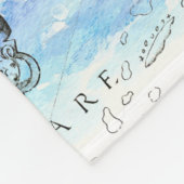 ブリーチングオルカ古地図 フリースブランケット (角)