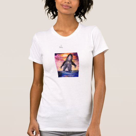 ブリーチングホエールフィットT型 Tシャツ (正面)