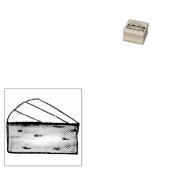 ブリーチーズウェッジチーズフード料理スタンプ ラバースタンプ (押印)