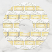 ブリーチーズウェッジフランスのカクテルパーティー ワイングラスタグ (正面)