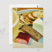 ブリーチーズサーモン燻製パイのクラッカーシャンパン ポストカード (正面/裏面)