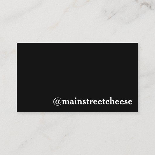 ブリーチーズショップフードビジネスシェフグルメ 名刺 (裏面)