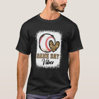 ブリーチ加工 野球ゲームの日 ヴァイブス 野球の母 ゲーム Tシャツ